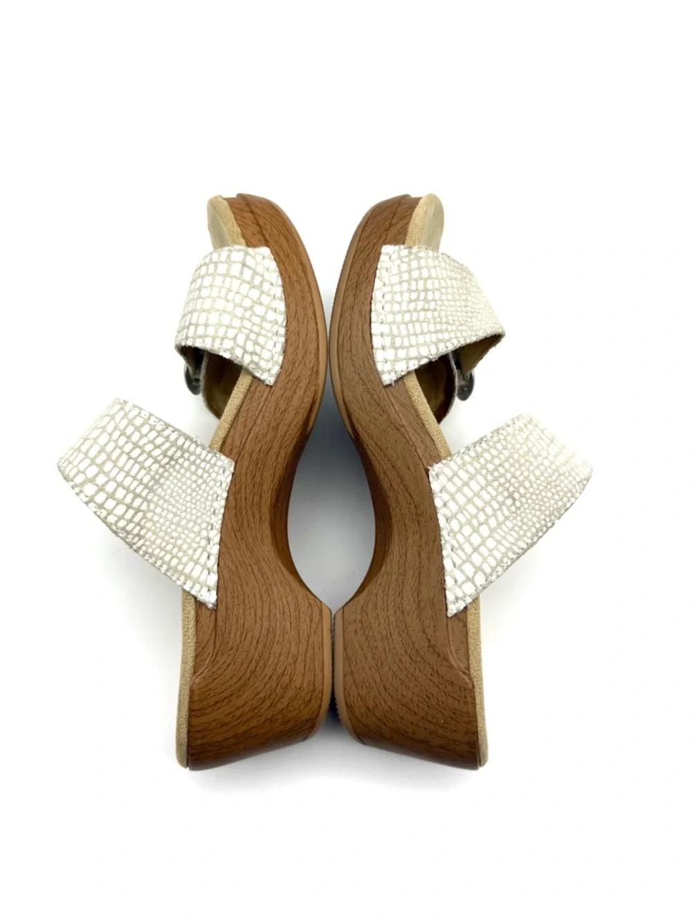 Dansko Sophie Buckle Sandal Clog White Croc EU 39 US 8.5-9